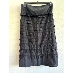 Gap Tube Top Mini Dress Woman's Size M Ruffles Cocktail LBD Party